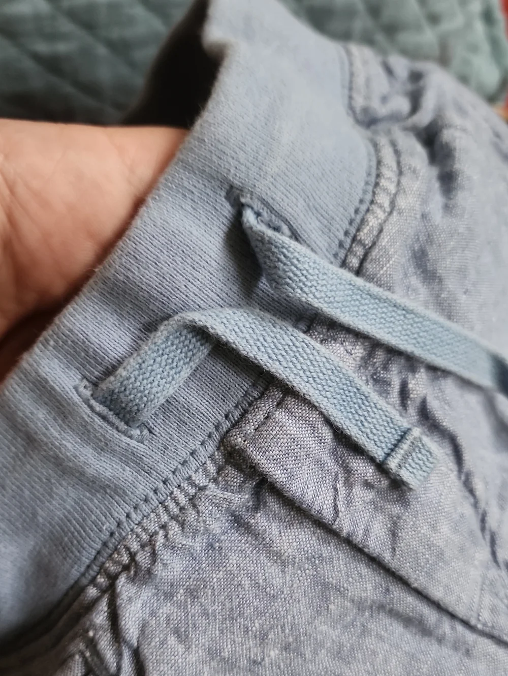 3T Gap Light Blue Linen Pull-on Adjustable Length Drawstring Pants